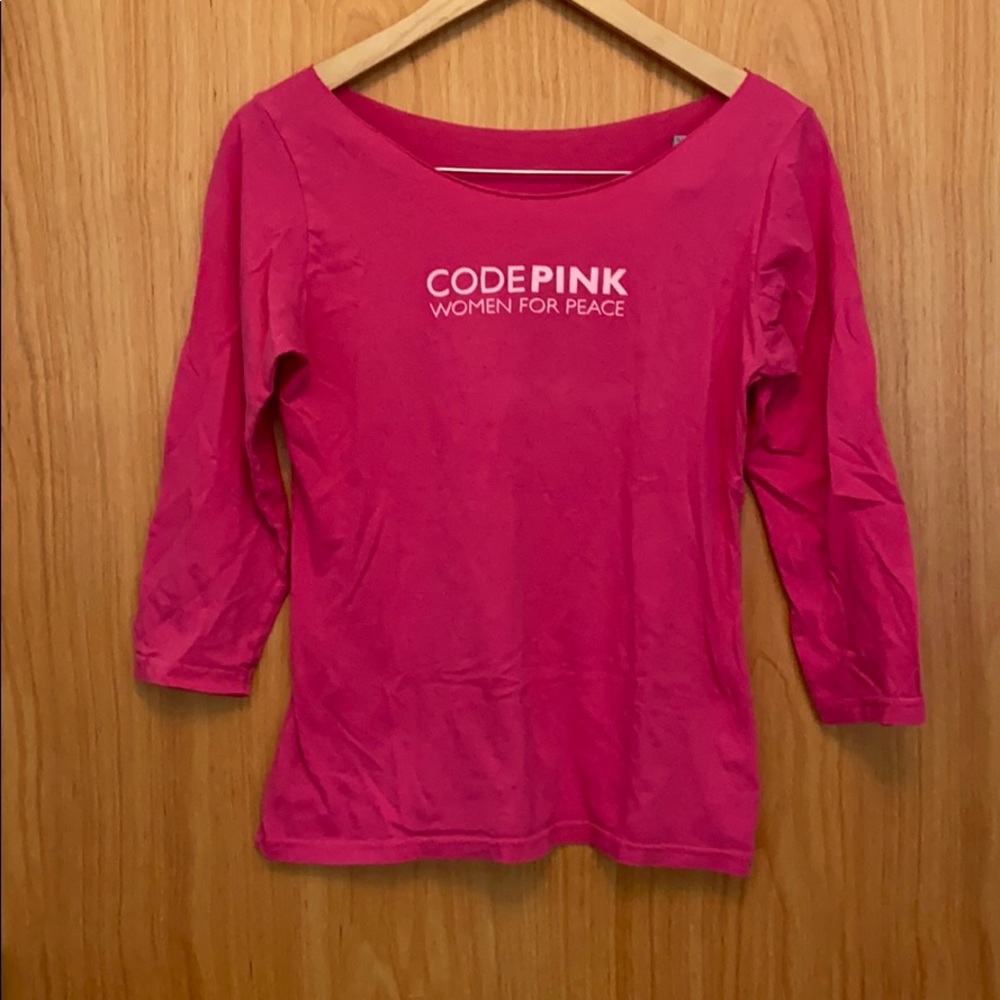 CodePink 3/4 sleeve tee